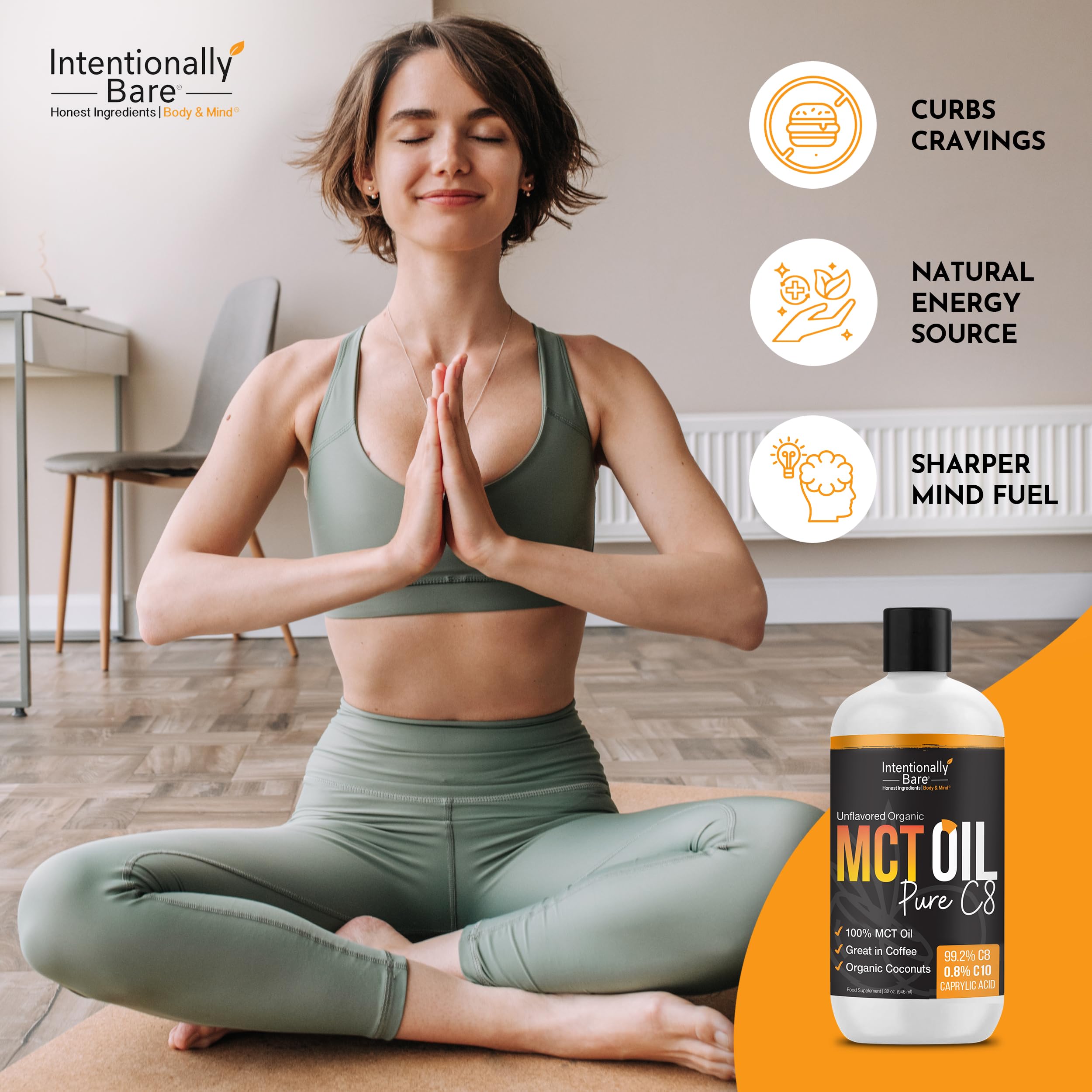 Intentionally Bare MCT oil in keto coffee mix.