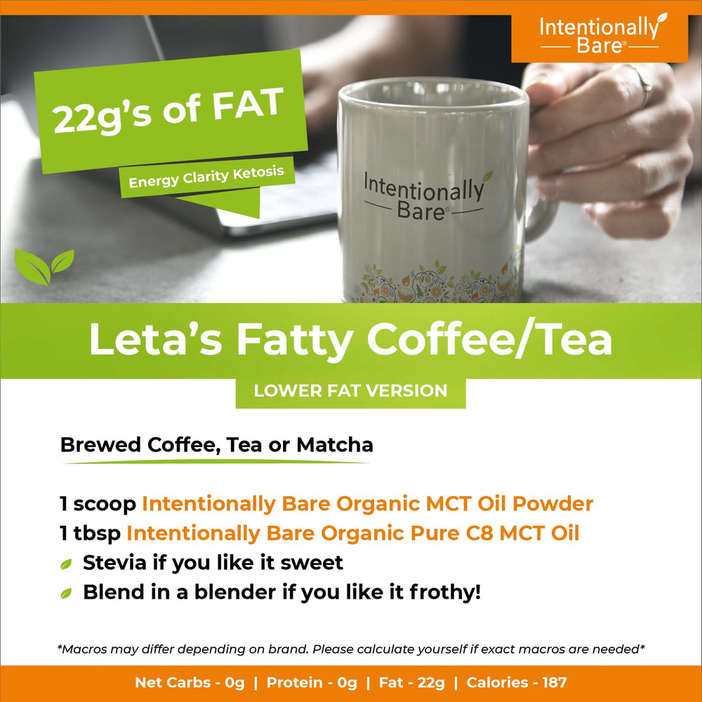 Intentionally Bare MCT Oil Powder supports keto-friendly meals and recipes