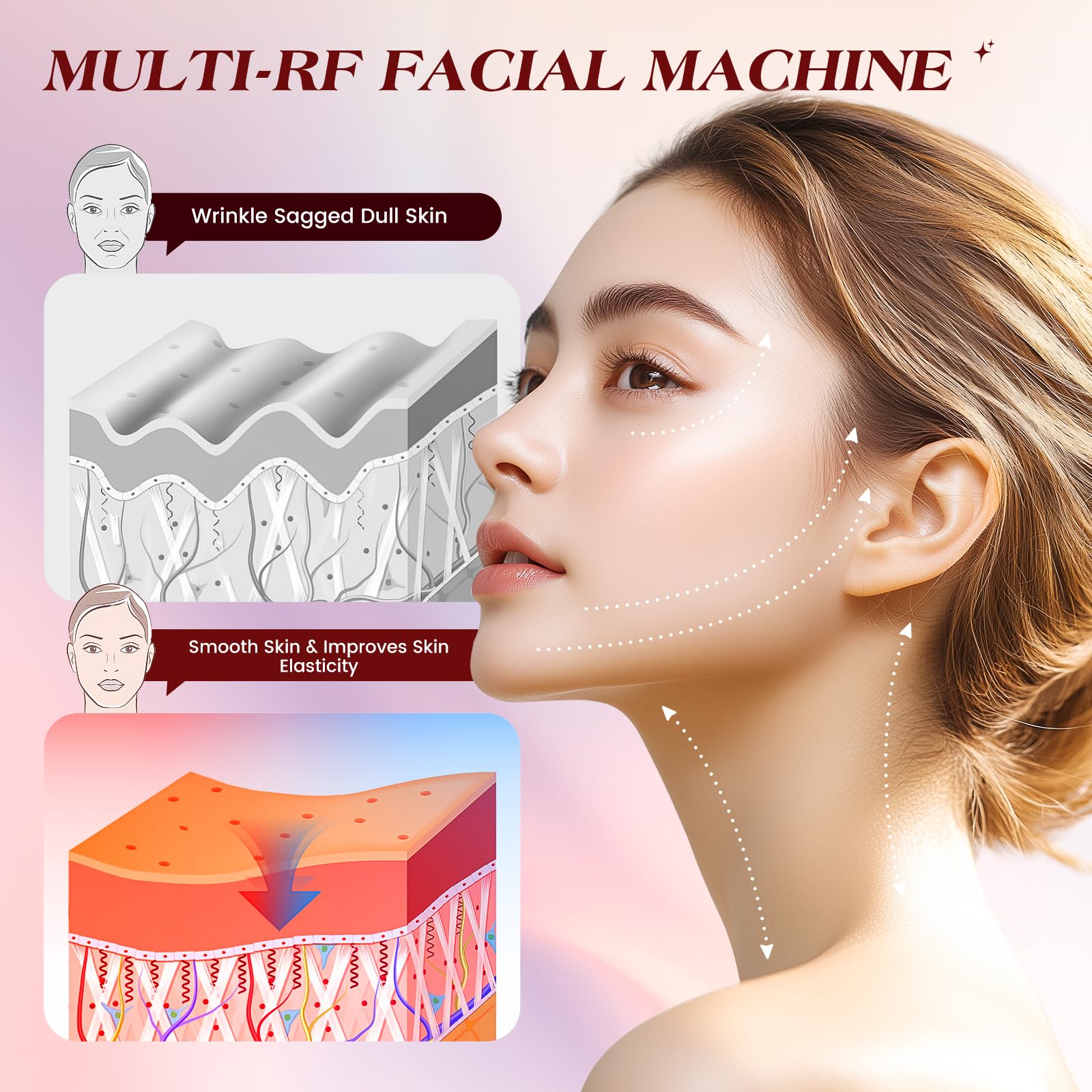INTEO blue light mode shapes facial contours and balances oil