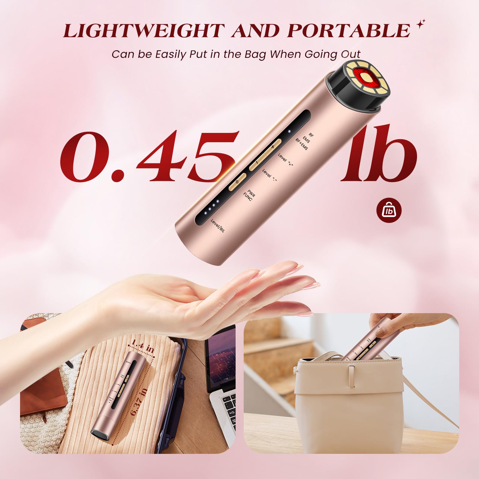 INTEO portable design ideal for travel and on-the-go routines