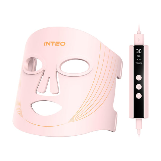 INTEO red light mask front view for at-home sessions