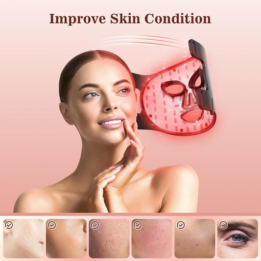 INTEO red light mask remote control for precise timing of sessions.