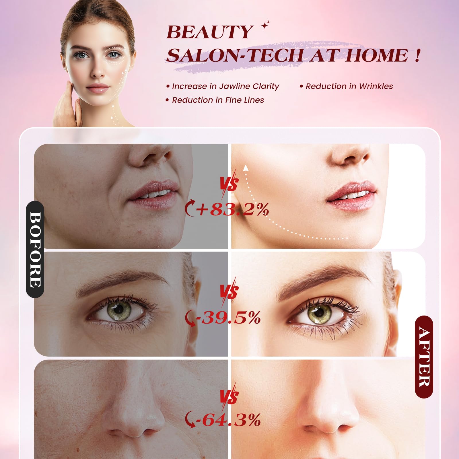 INTEO vibration mode improves serum absorption for smoother skin