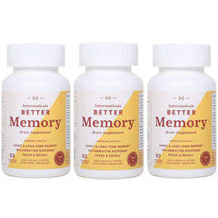 Interceuticals Better Memory bottle front view, Theracurmin 90 mg formula for focus support