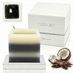INTERGAZE LUMINORA spiral burn closeup for dramatic ambient lighting and decor appeal.