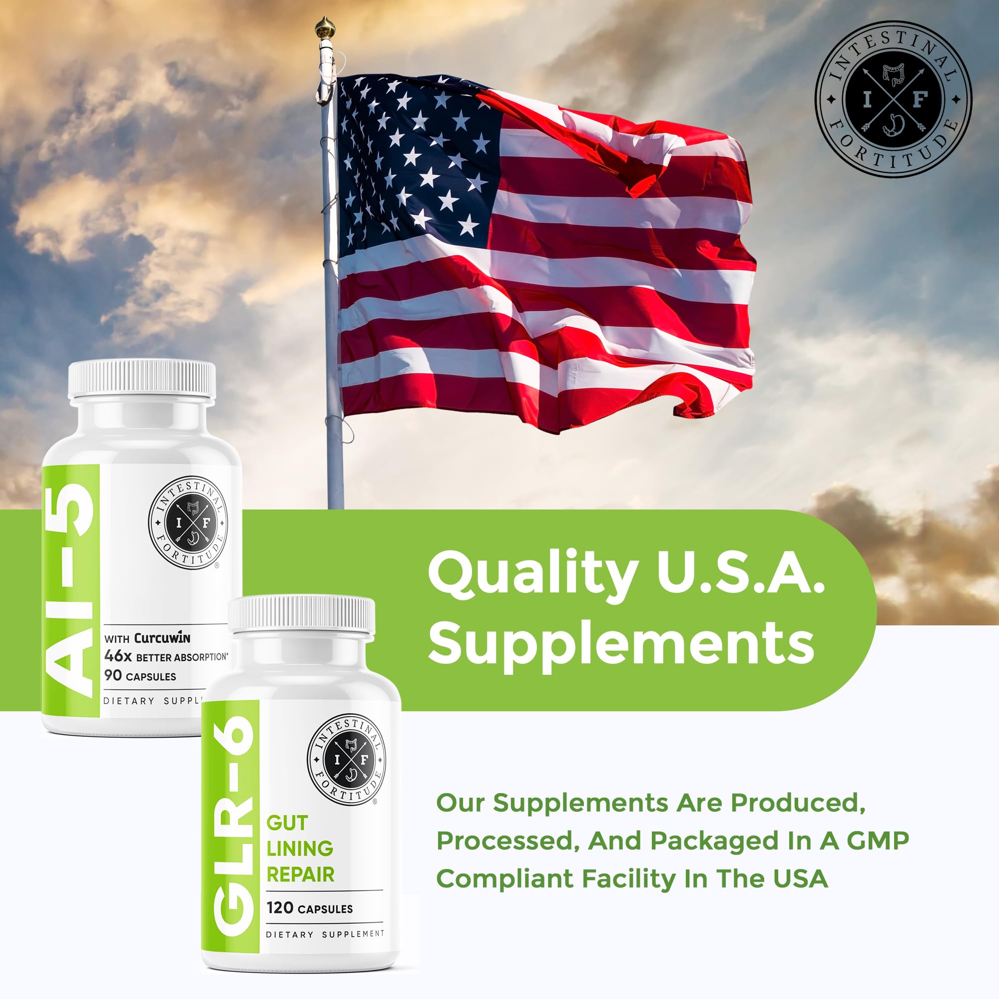 Intestinal Fortitude dairy-free label highlighting suitability for dairy-free diets.
