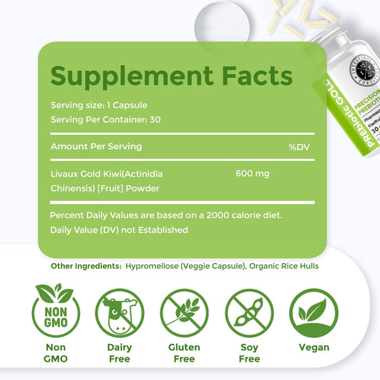 Intestinal Fortitude PREbiotic Gold capsules close-up for dairy-free gut support