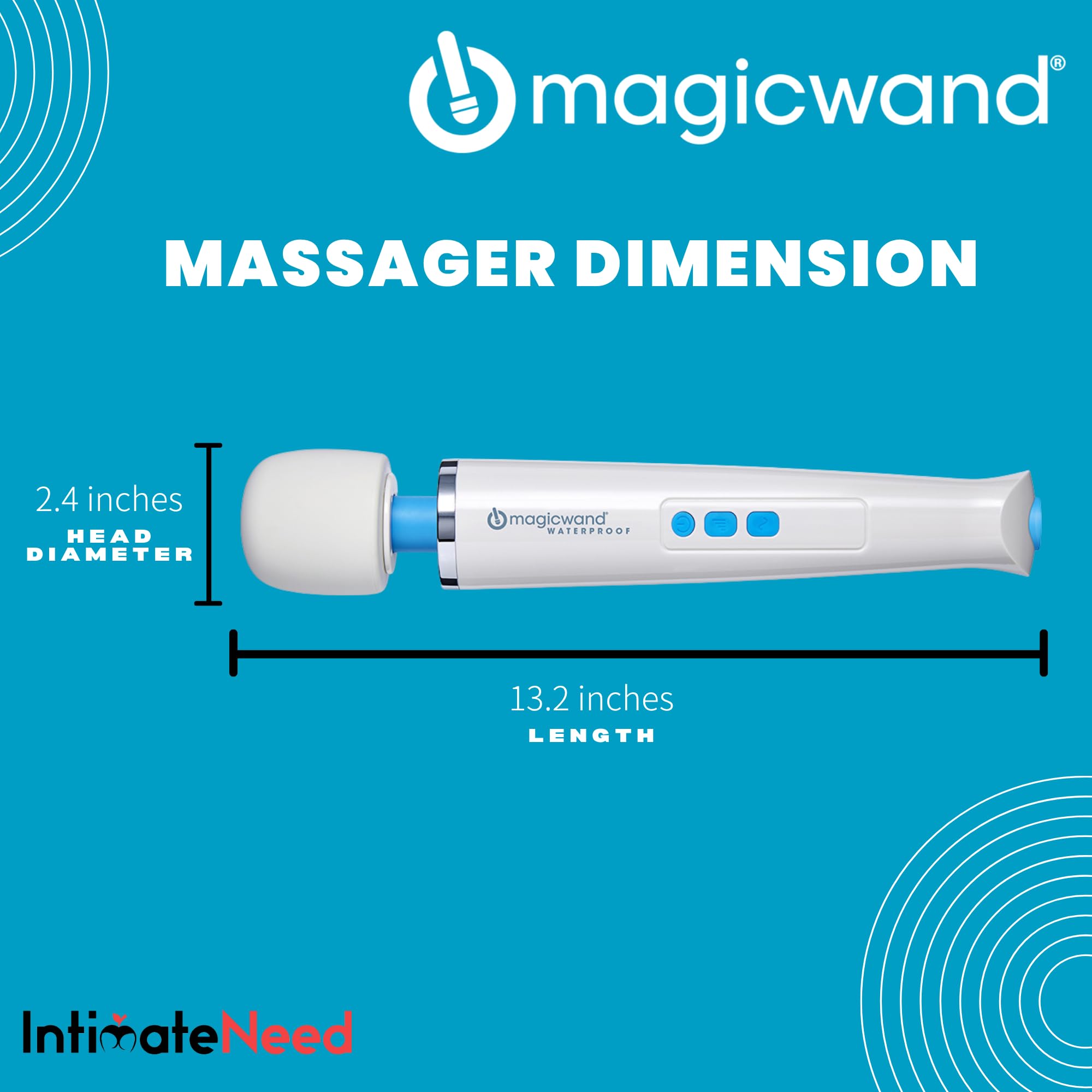 IntimateNeed Hitachi Magic Wand Waterproof HV360 IPX7 rating enables safe shower use and tub sessions.