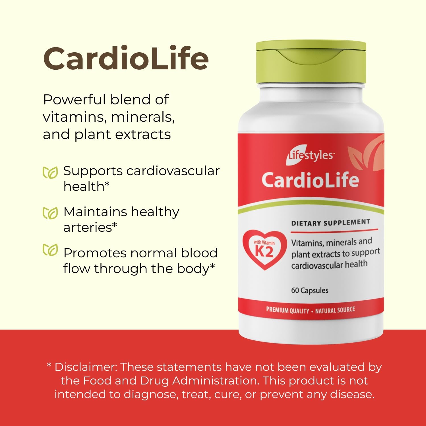 Intra CardioLife bottle cap close-up showing freshness seal.