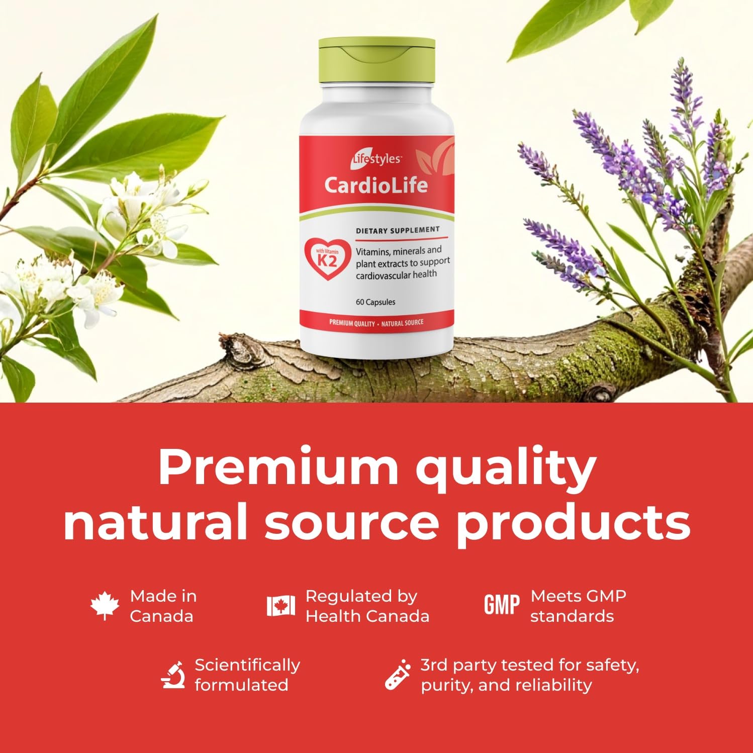 Intra CardioLife label details ingredients and benefits.