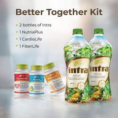 Intra NutriaPlus bottle label emphasizing antioxidant support.
