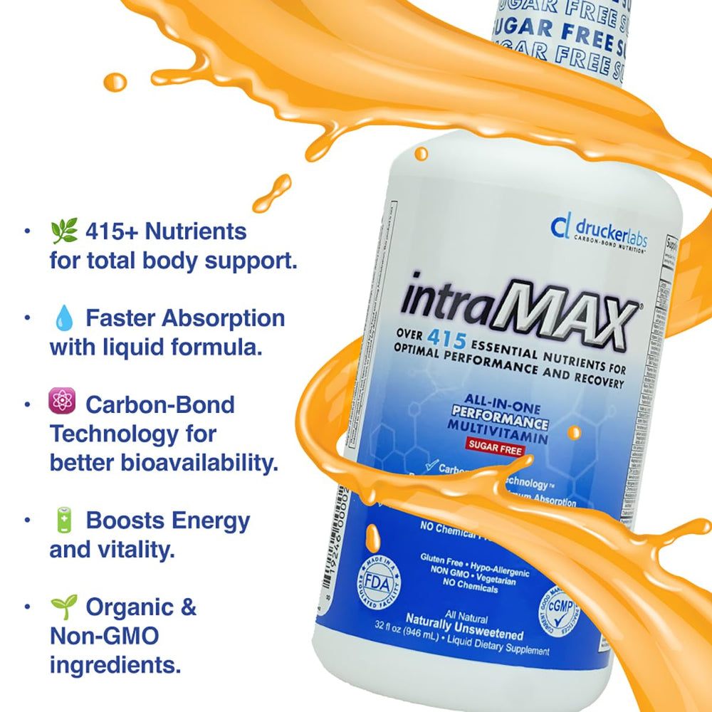 active adult taking intraMAX during morning routine suggests daily performance support.