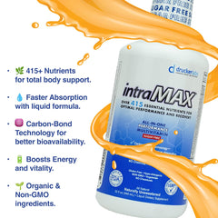 active adult taking intraMAX during morning routine suggests daily performance support.