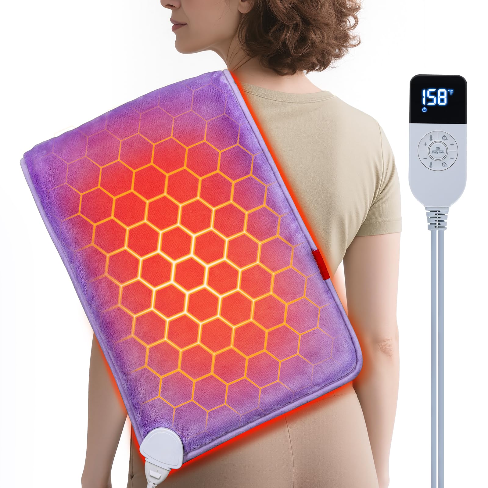 InVarme hot heating pad for cramps with plush graphene warmth.