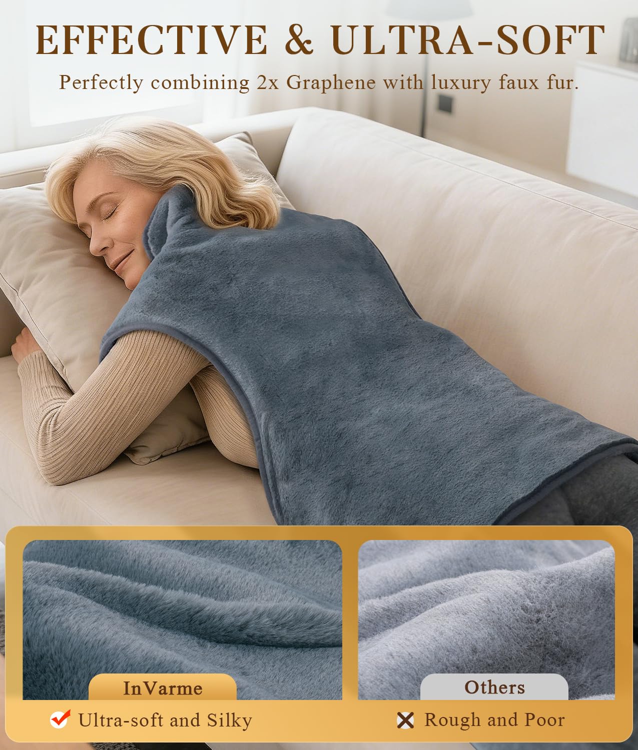 Removable cover of InVarme pad machine washable for easy cleaning