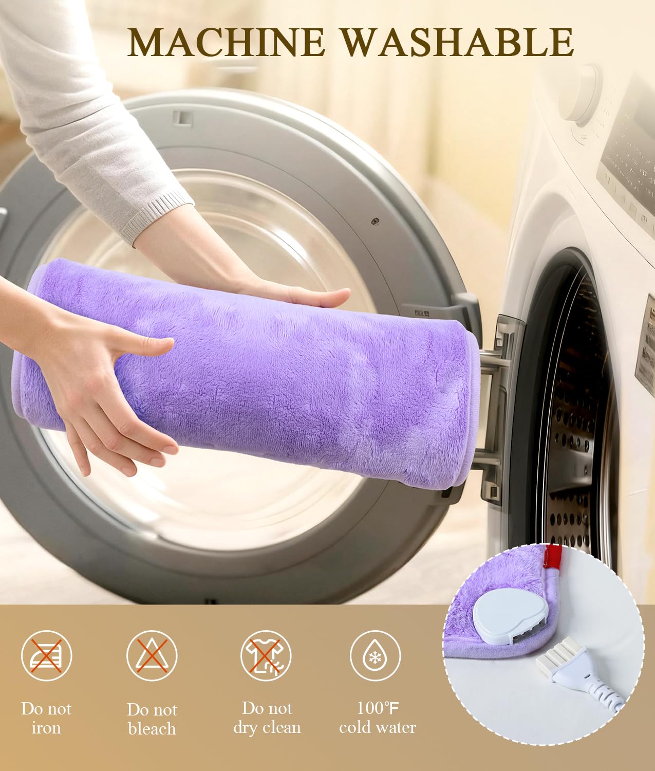 InVarme wide pad fits back, neck, and shoulders for relief.