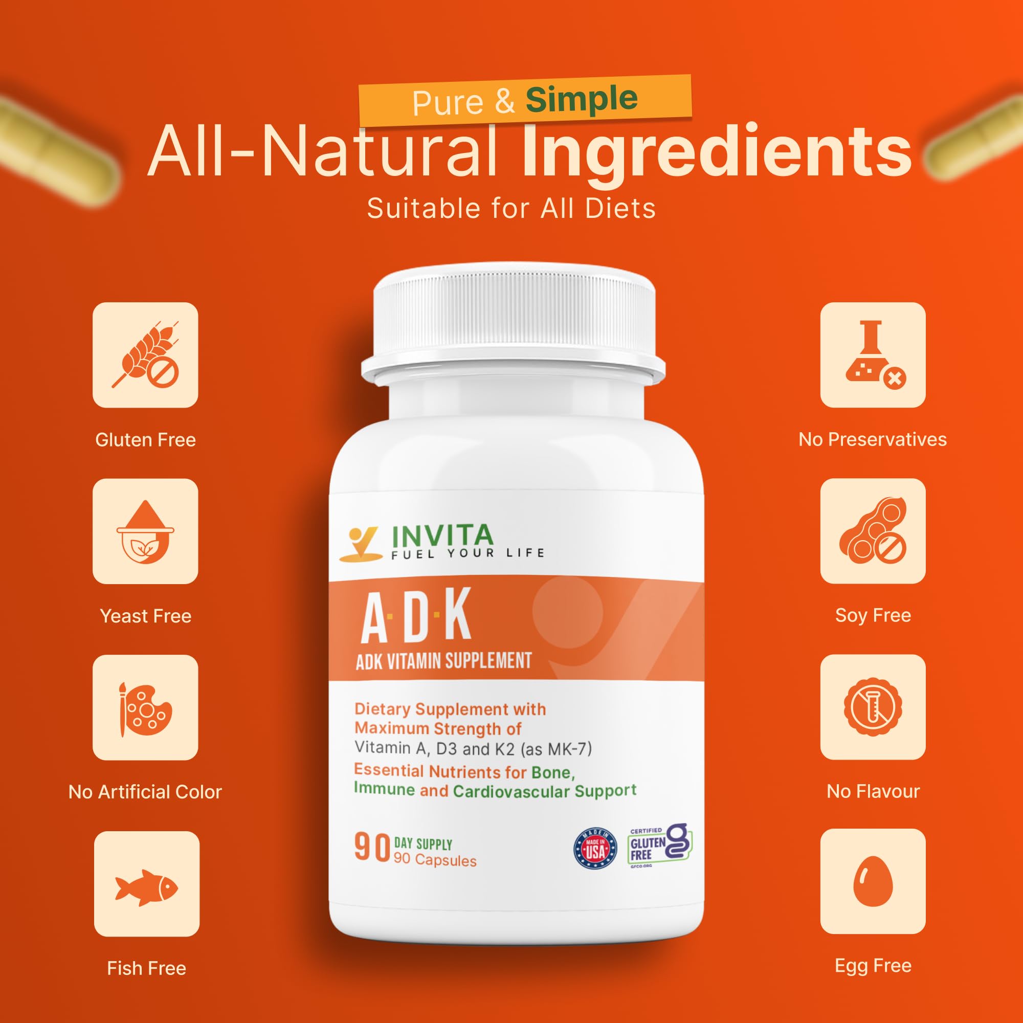 INVITA ADK K2 MK7 500mcg hint at improved bone density synergy.