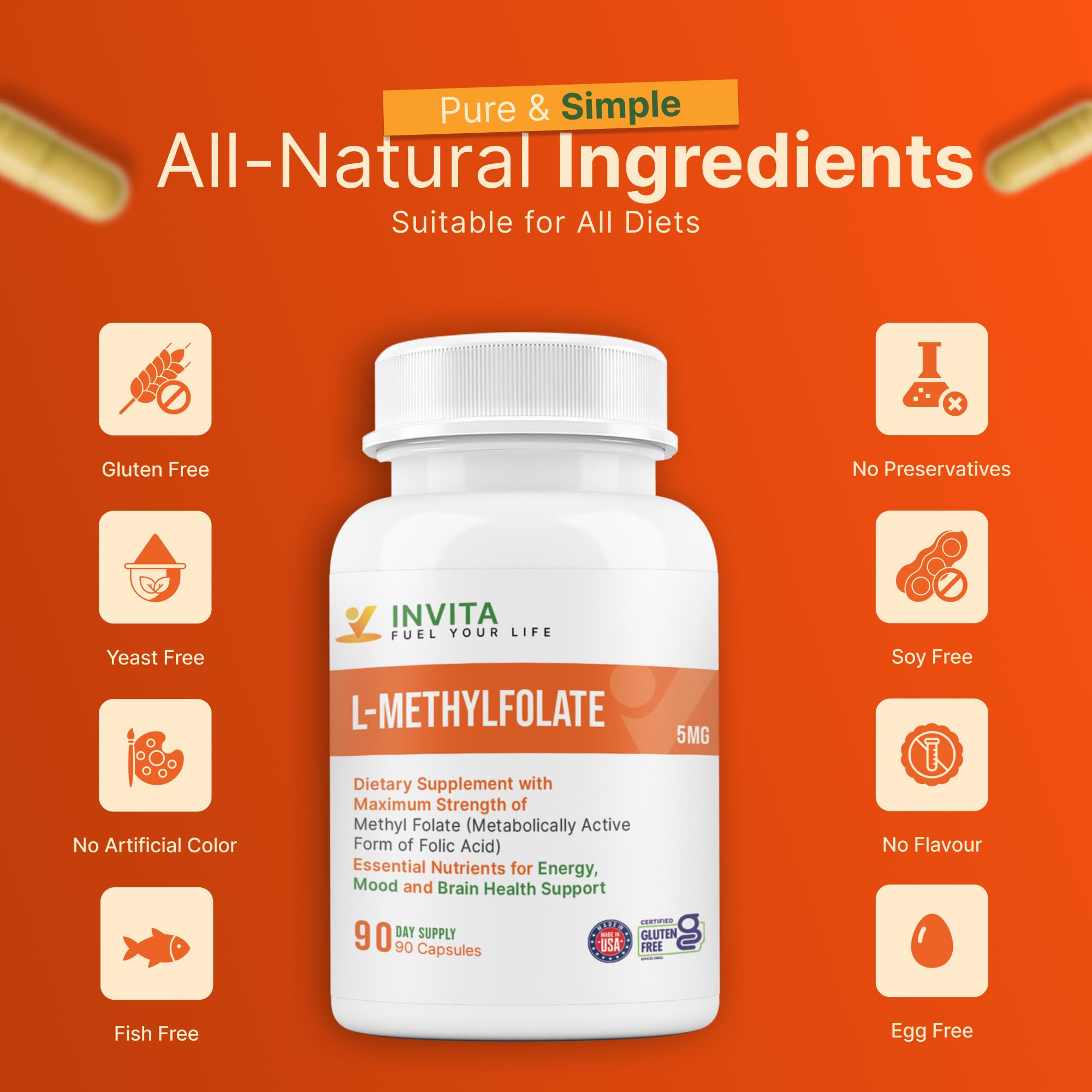 Front and back of INVITA box highlighting physician-formulated formula