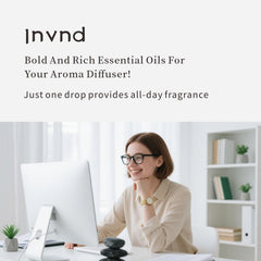 Invnd long-lasting scent diffuser oil delivers extended fragrance without frequent reapplication.