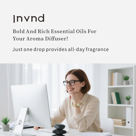 Invnd Longjing green tea aroma in diffuser creates fresh, comforting ambiance.