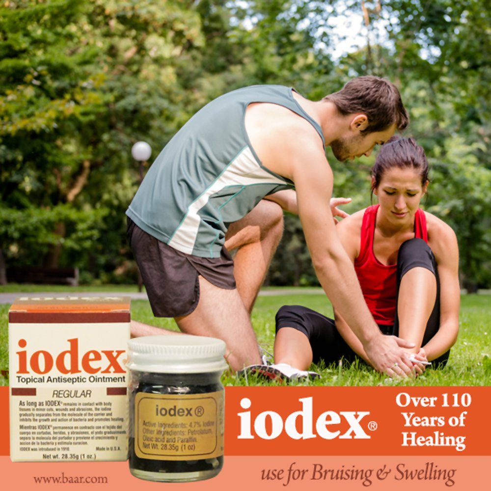 IODEX 1-ounce jar on clean white background for home first aid