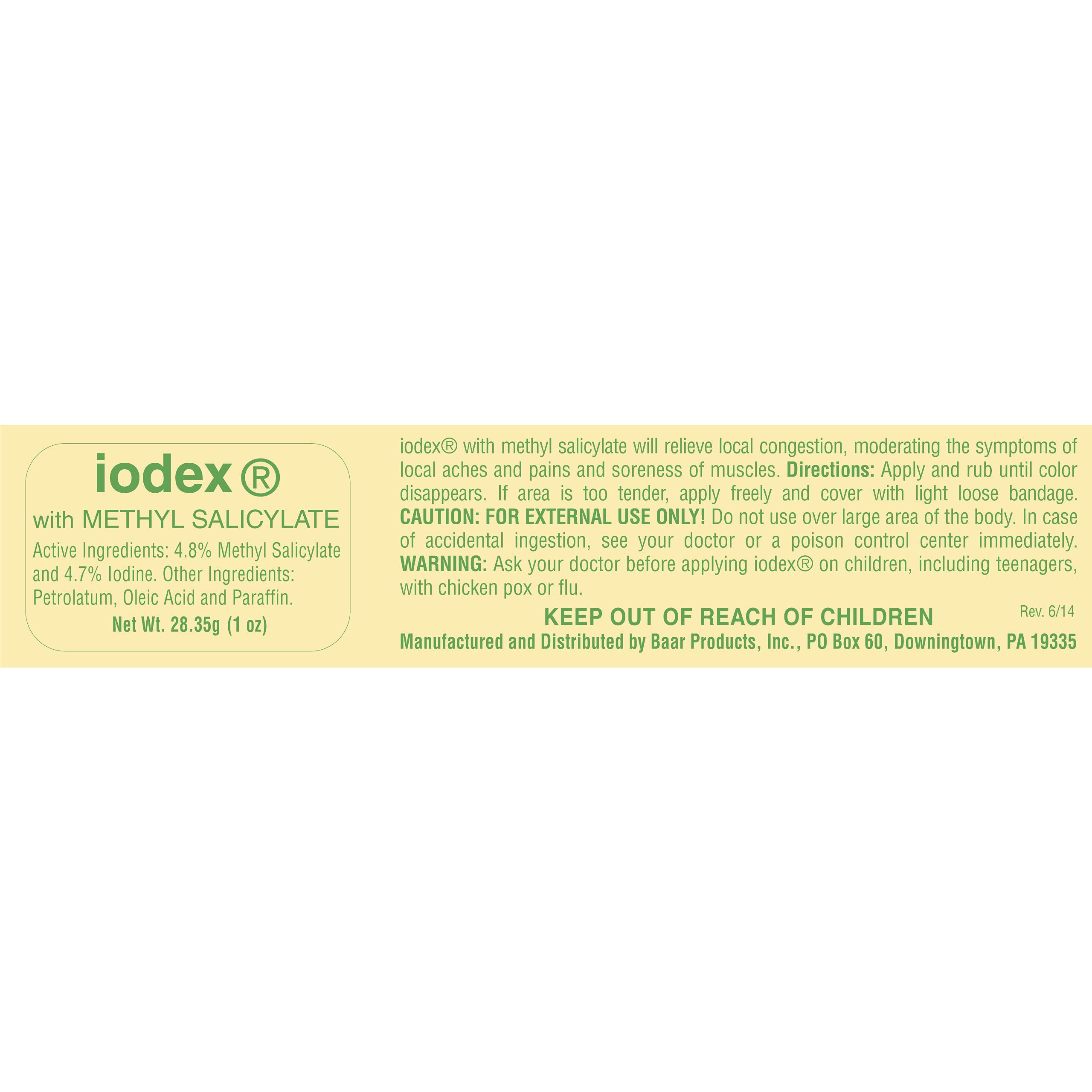 IODEX BAAR methyl salicylate ointment applied gently on skin for targeted use