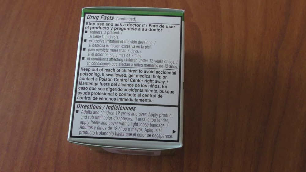 IODEX BAAR methyl salicylate ointment close-up label detail showing ingredients