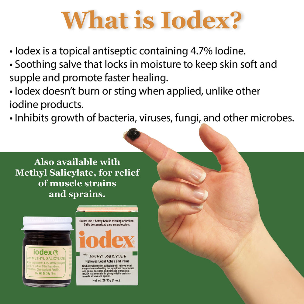 IODEX label emphasizes USA-made quality for reliable first aid.