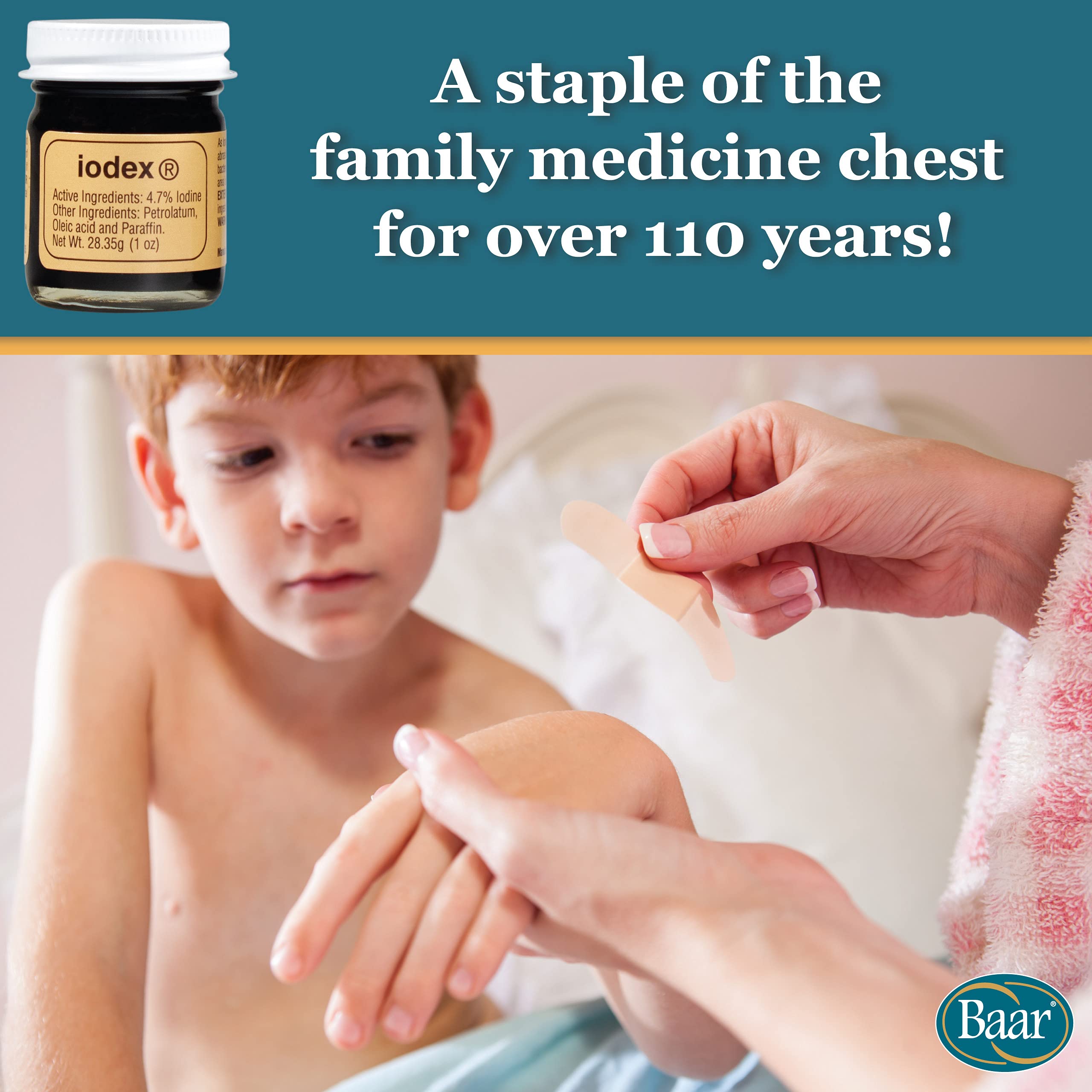 Two jars provide a dependable home first aid supply.
