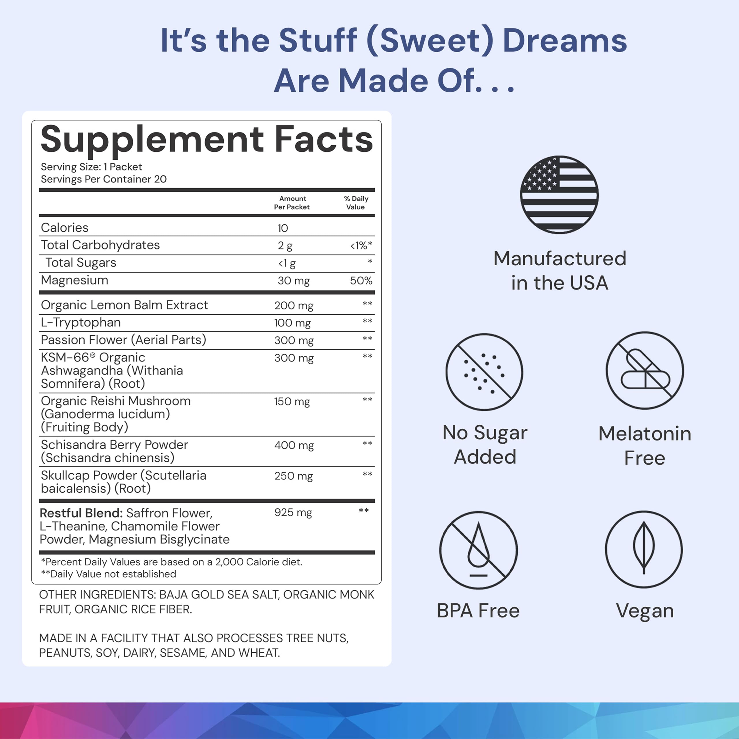 ION Restful Sleep magnesium and L-theanine packets for relaxation