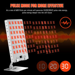 iPlantop red light panel timer settings enabling 5–30 minute sessions.