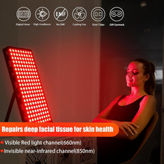 iPlantop red-light therapy panel side view highlighting portability