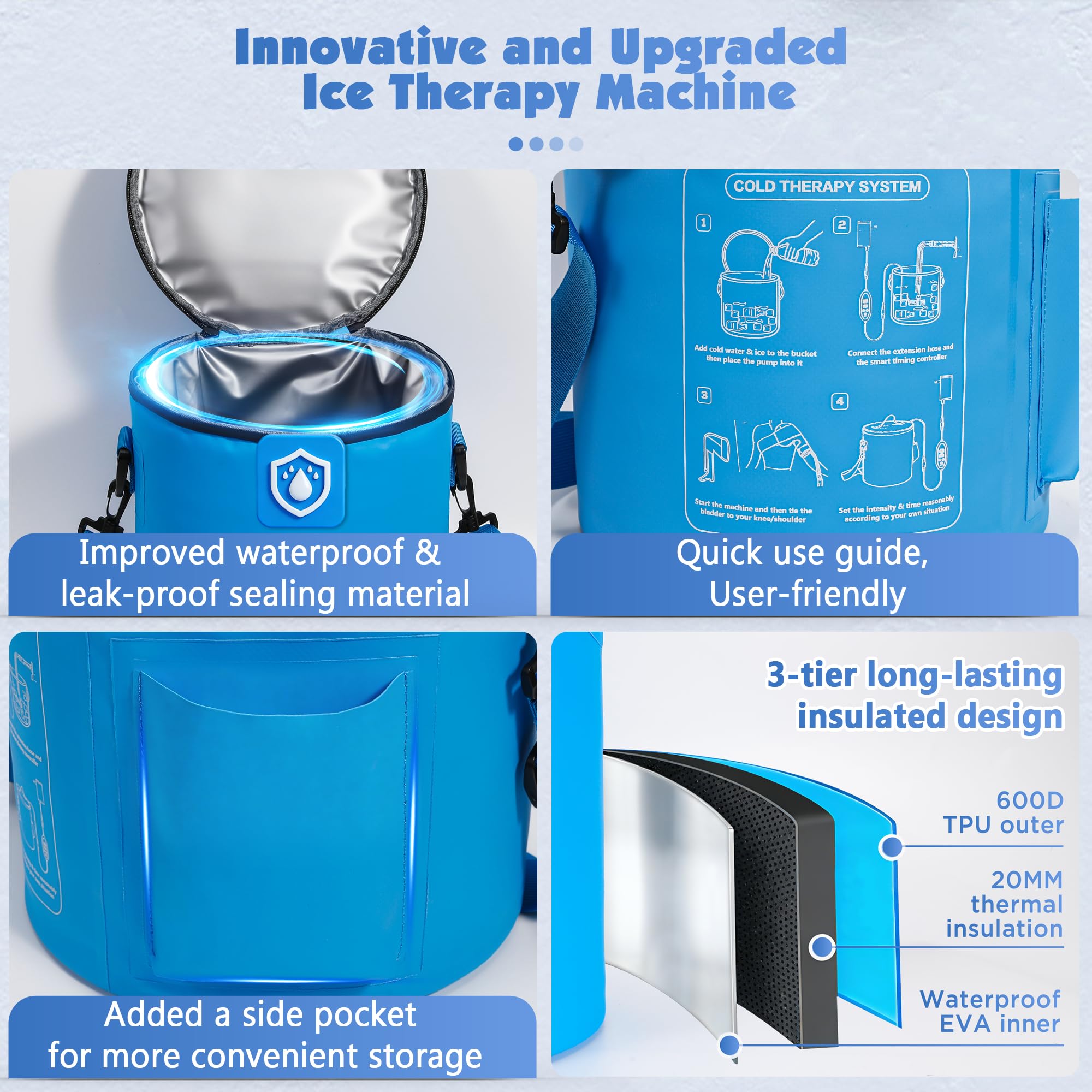 IPOW portable cold therapy unit supports on-the-go recovery.