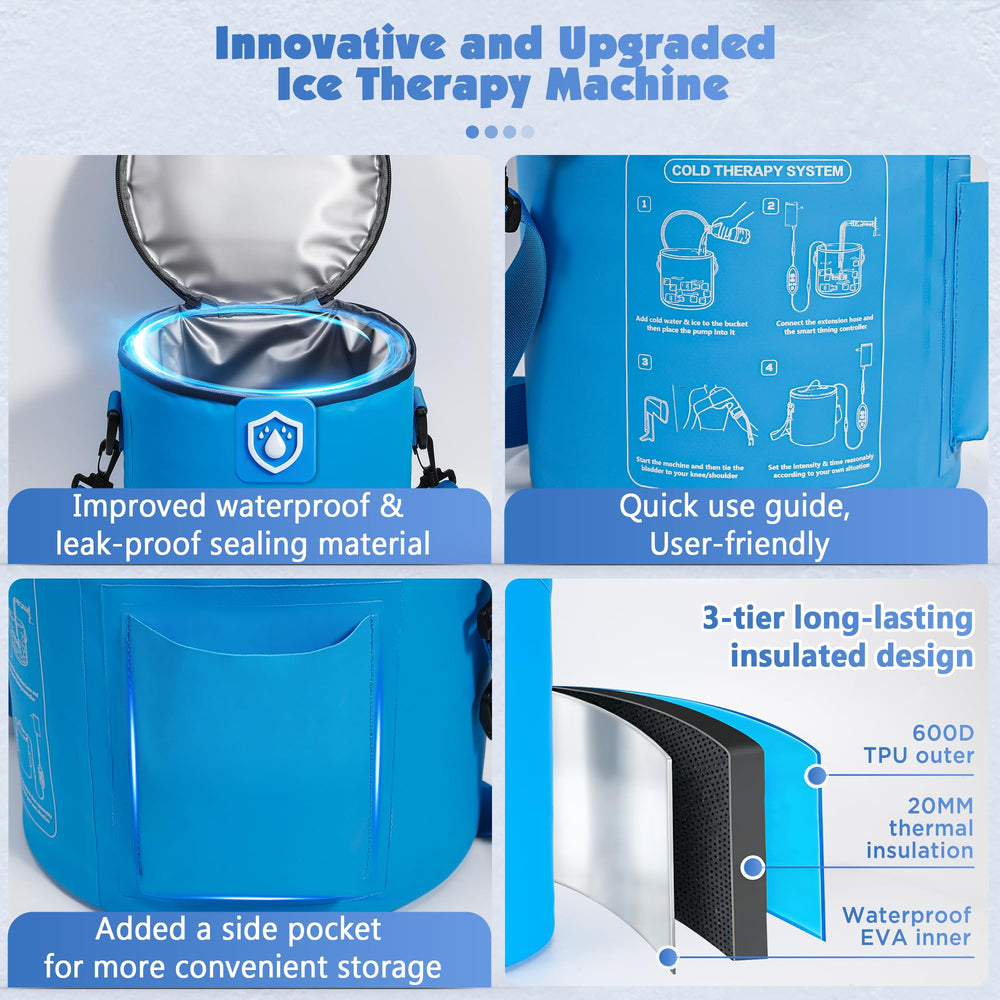 IPOW portable cold therapy unit supports on-the-go recovery.