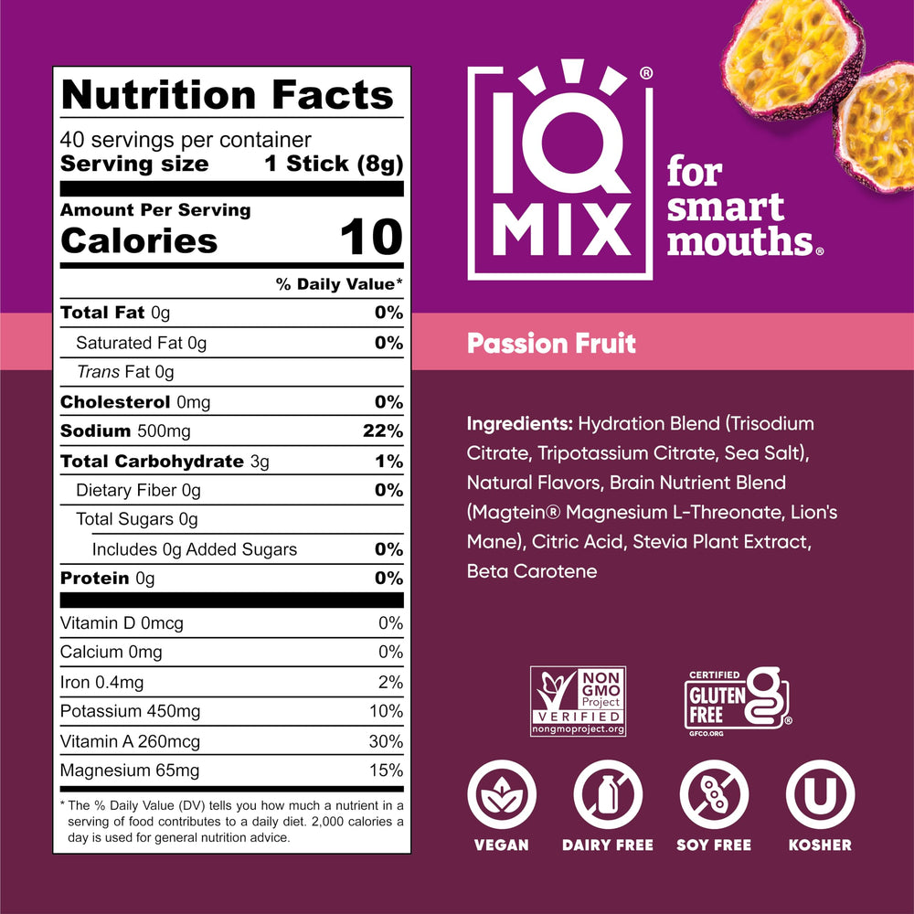 IQMIX close-up with Lion’s Mane and Magtein for focus support