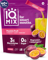 IQMIX hydration packet poured into water for quick refreshment