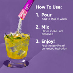 IQMIX Pina Colada flavor over ice for tropical mood lift
