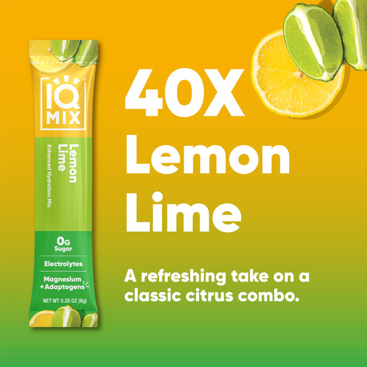 IQMIX packet opened and stirred into water for instant electrolyte refreshment.