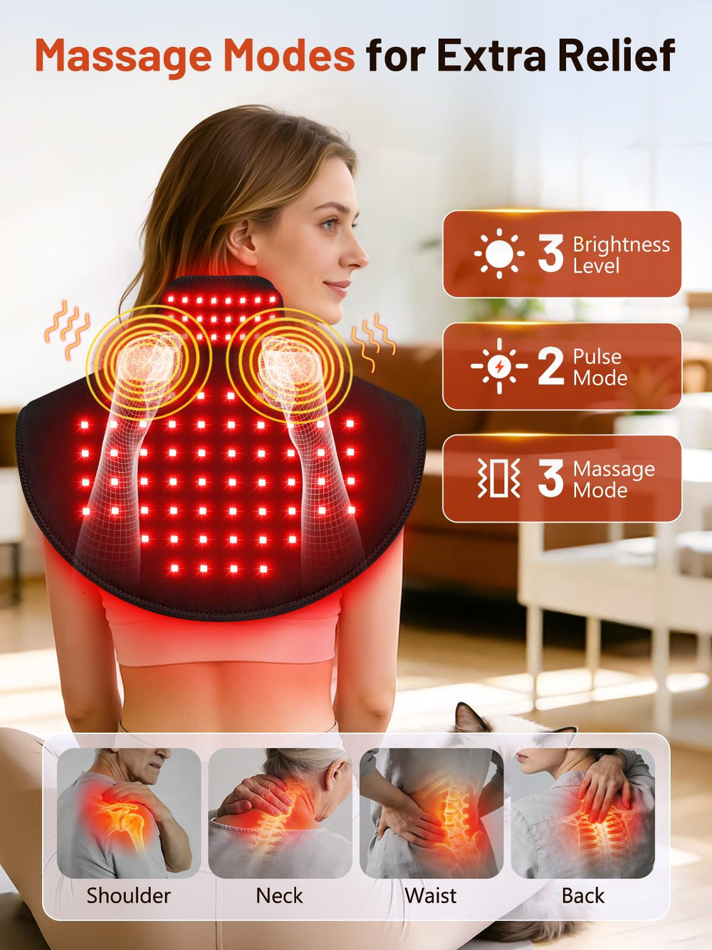 IRELEX 5000mAh rechargeable battery enables portable heat and light sessions.