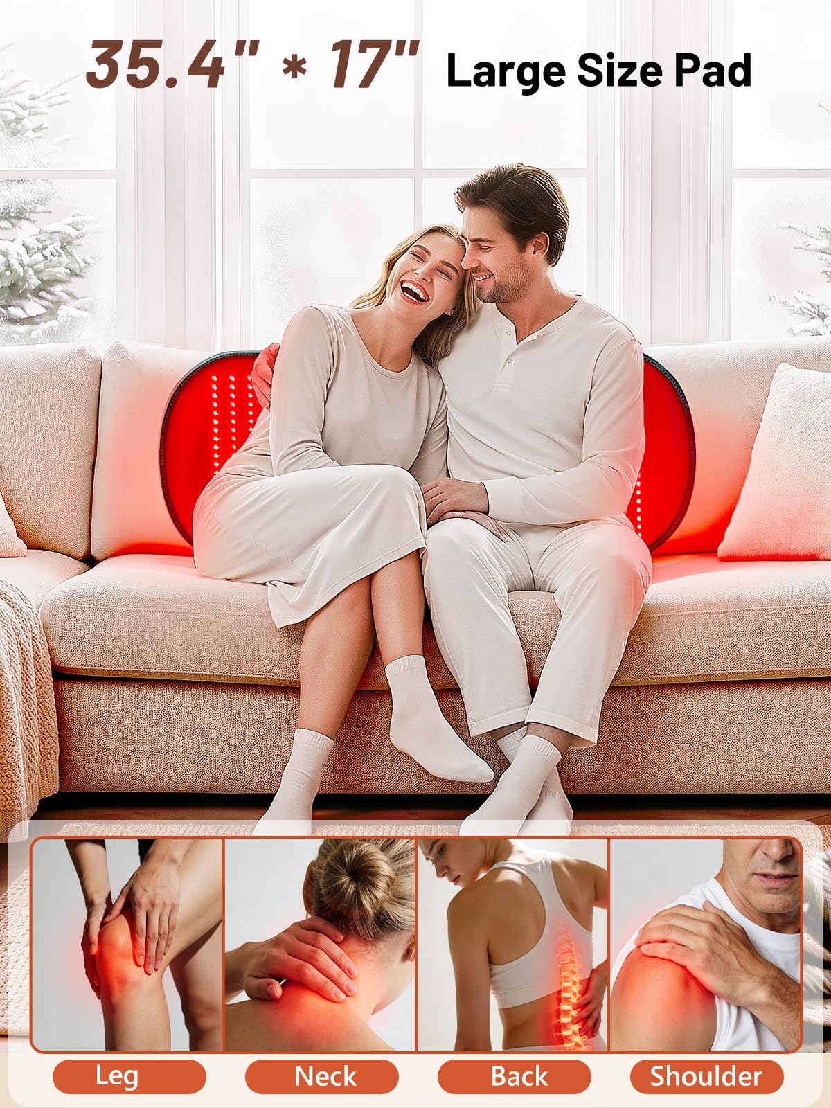 IRELEX red light therapy mat shows control panel and adjustable modes for personalized sessions.