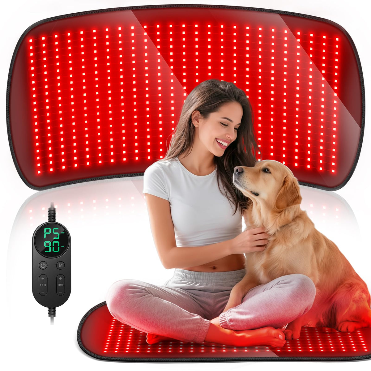 IRELEX red light therapy mat with full back coverage ideal for large-area warmth.