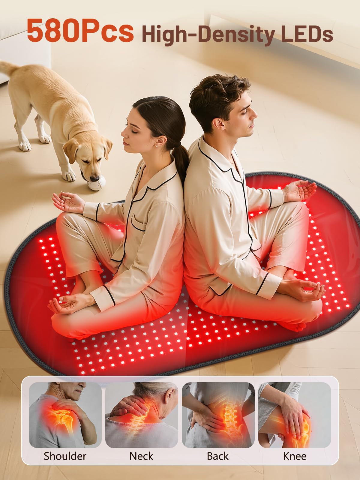 IRELEX red-light therapy mat full-coverage laid out for full-body wellness session