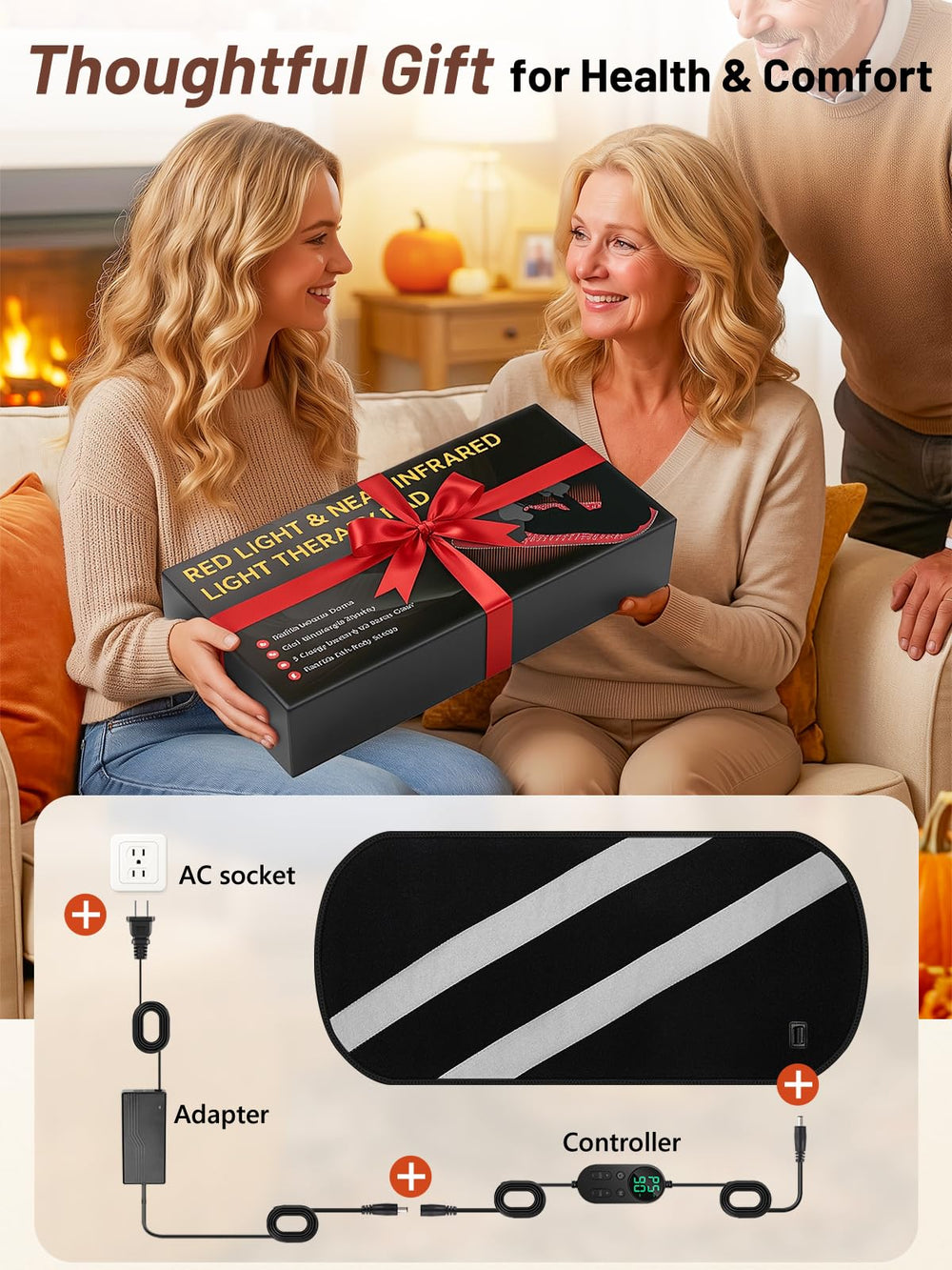 IRELEX red light therapy mat packaged as a thoughtful gift option.