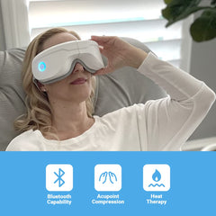 iReliev Eye Massager with five modes for customizable eye care experience.