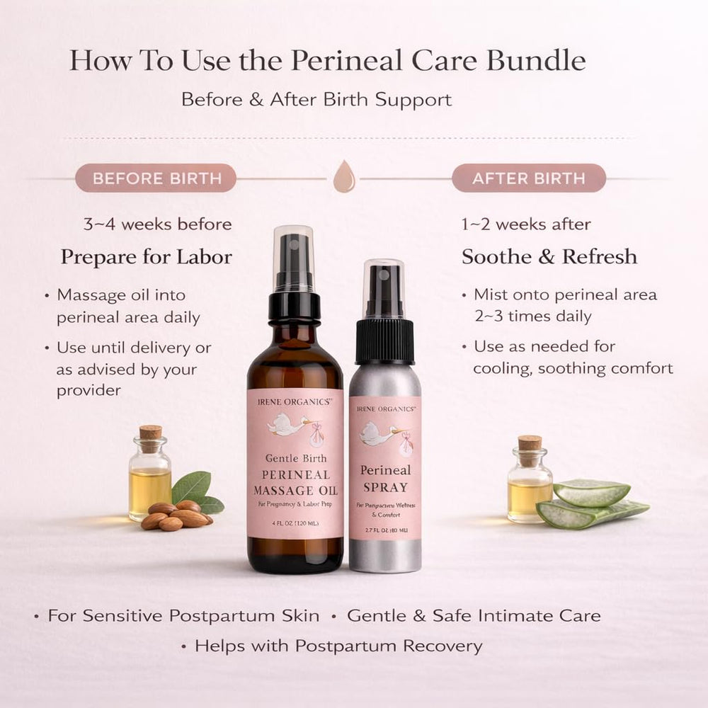 Irene Organics herbal ingredients close-up with witch hazel and lavender