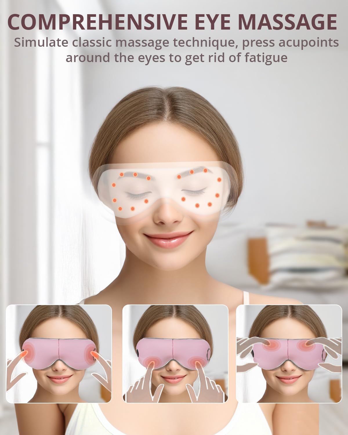 Irest eye massager long battery life for quick daily sessions.