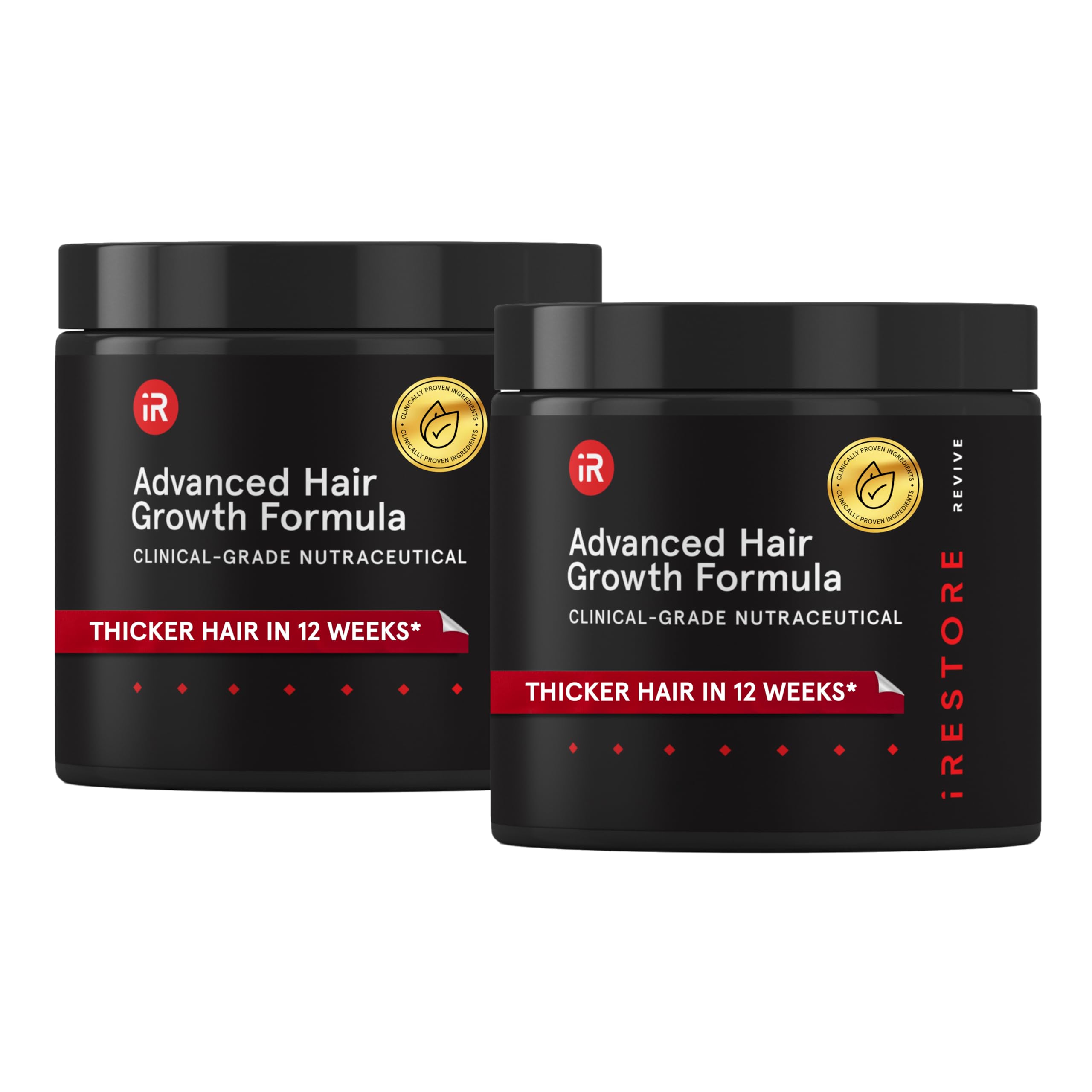 iRestore Advanced Hair Growth Supplement bottle for women promotes fuller-looking hair