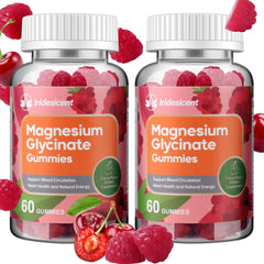 IRIDESICENT magnesium glycinate gummies bottle for daily relaxation and sleep support