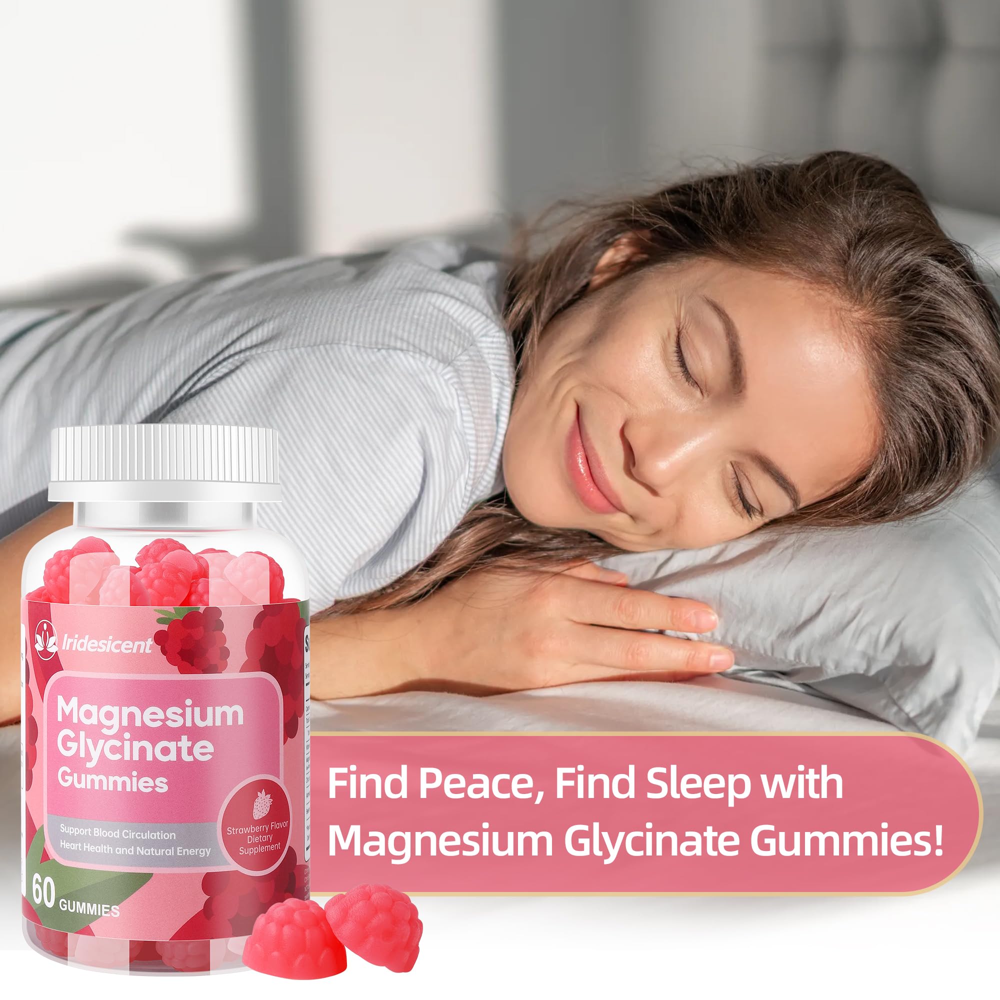 Iridesicent vegan gluten-free gummies suitable for everyday wellness