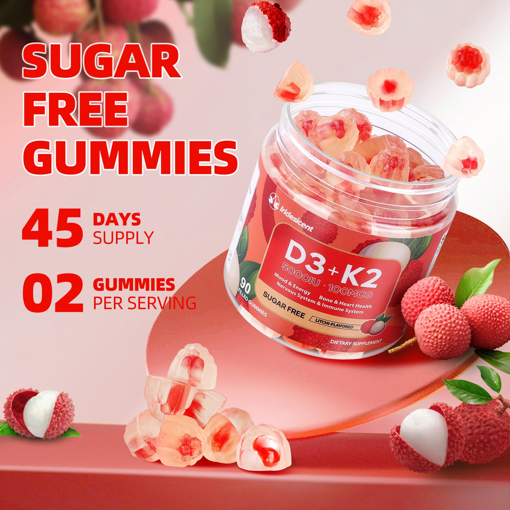 Vegan sugar-free formula suitable for daily supplementation without artificial additives.
